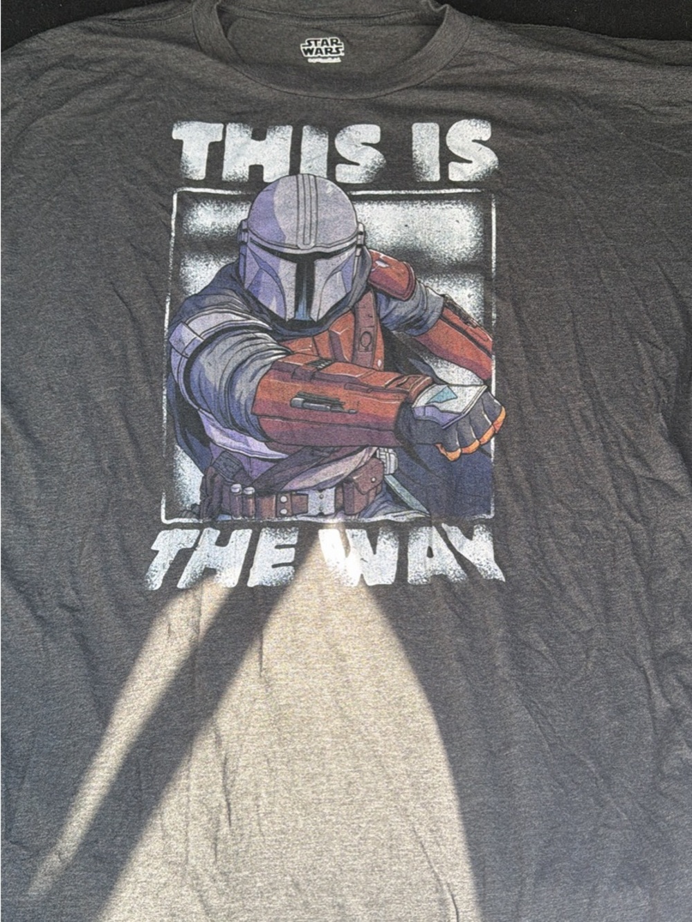 Star Wars Charcoal Tee with White Logo Accent